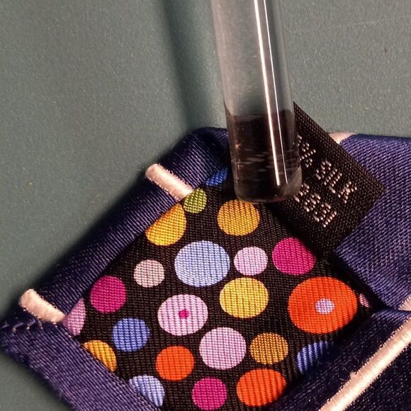 City of London Silk Blue with White stripe Tie - Picture 6 of 7